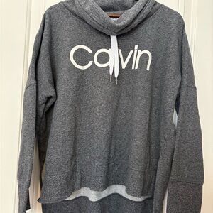 Calvin Klein Oversized Funnel Neck Sweatshirt XXL Gray